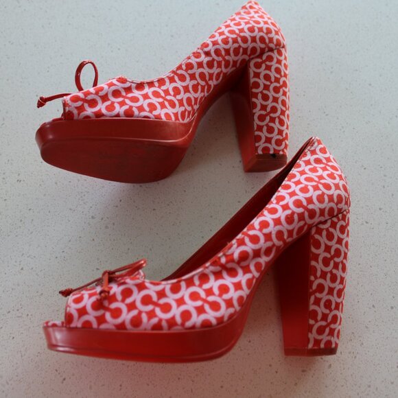 Coach Women's Corey Open Toe Pump Heels - Picture 2 of 4